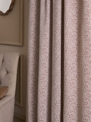 Gevoerd gordijn van chenille met Bloemen en Plooiband. - Afbeelding 3 van 5