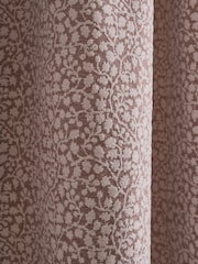 Gevoerd gordijn van chenille met Bloemen en Plooiband. - Afbeelding 4 van 5