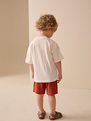 Ecru Palms Embroidery Short Sleeve T-Shirt and Shorts Set (3mths-7yrs) - Image 2 of 5