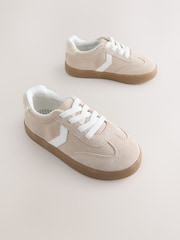 Neutral Elastic Lace Trainers - Image 1 of 5