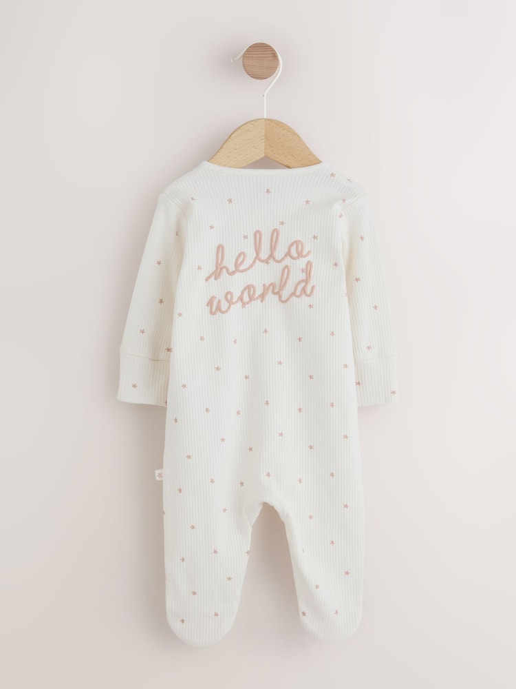 Cream Baby Sleepsuit and Hat Set (0-9mths) - Image 2 of 7