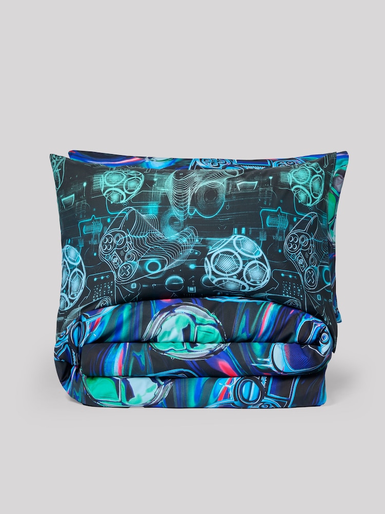 2 Pack Blue Navy Football/Gamer Duvet Cover and Pillowcases Set - Image 10 of 10 2 Pack Blue Navy Football/Gamer Duvet Cover and Pillowcases Set - Image 10 of 10