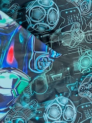 2 Pack Blue Navy Football/Gamer Duvet Cover and Pillowcases Set - Image 2 of 3