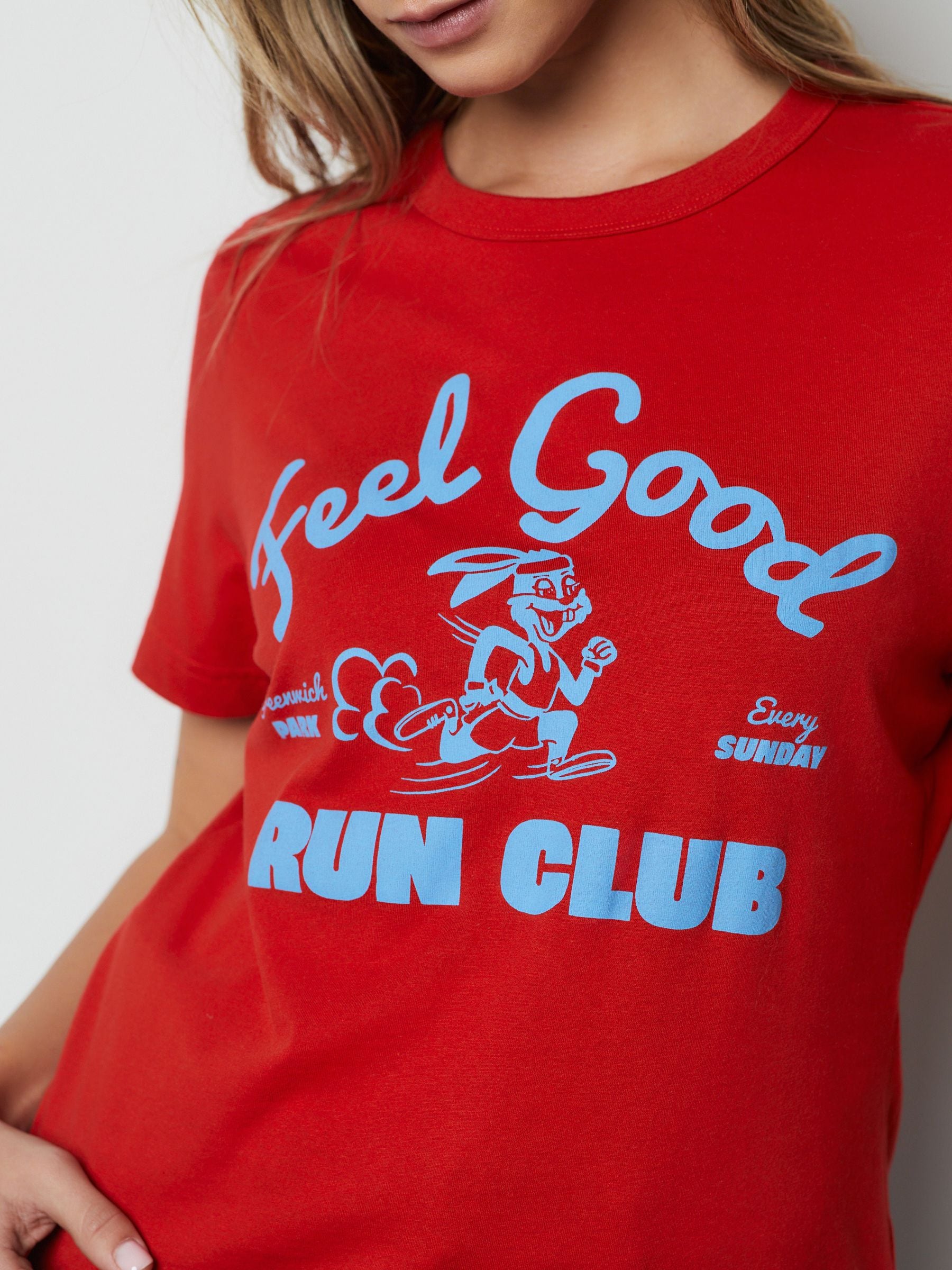 Buy Red/Blue Graphic Essential Pure Cotton Short Sleeve Crew Neck