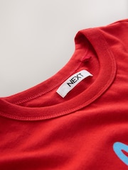 Red/Blue 'Feel Good' Graphic Essential Pure Cotton Short Sleeve Crew Neck T-Shirt - Image 6 of 7