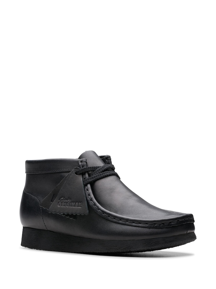 Clarks Black Older Wallabee Boots - Image 4 of 7