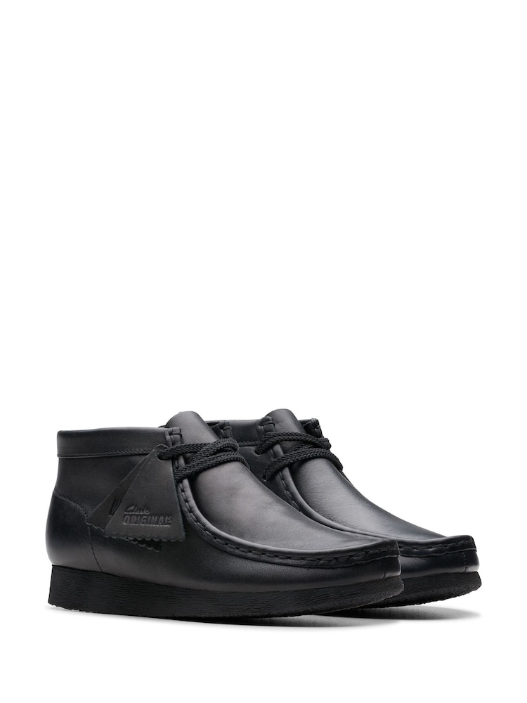 Clarks Black Older Wallabee Boots - Image 5 of 7