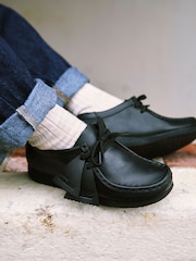 Clarks Black Wallabee Older Shoes - Image 3 of 4
