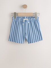 Blue Navy Stripe Textured Shorts (3mths-7yrs) - Image 5 of 8