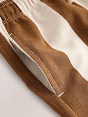 Chocolate Brown and Ecru Jersey Shorts (3mths-7yrs) - Image 5 of 5