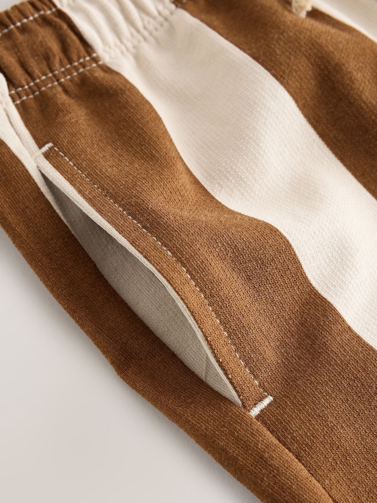 Chocolate Brown and Ecru Jersey Shorts (3mths-7yrs) - Image 5 of 5