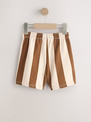 بني شوكولاتة وبيج فاتح - شورت جيرسيه (3 أشهر-7 سنوات) - صورة 6 من 9