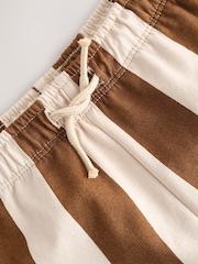 بني شوكولاتة وبيج فاتح - شورت جيرسيه (3 أشهر-7 سنوات) - صورة 7 من 9