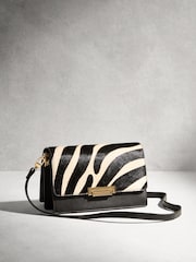 Zebra Leather Cross Body Bag - Image 1 of 5