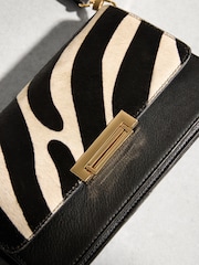 Zebra Leather Cross Body Bag - Image 4 of 5