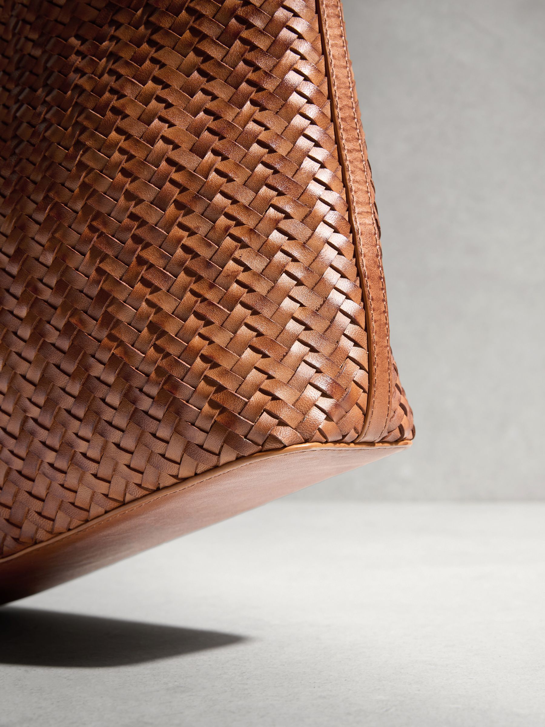 Buy Tan Brown Leather Weave Cross-Body Bag from the Next UK online