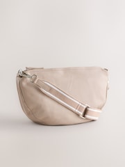 Mink Brown Leather Sling Cross-Body Bag - Image 5 of 9