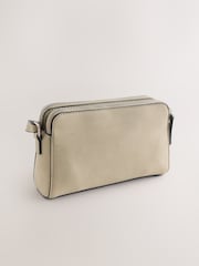 Stone Double Zip Cross-Body Faux Suede Bag - Image 2 of 5