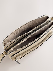 Stone Double Zip Cross-Body Faux Suede Bag - Image 4 of 5