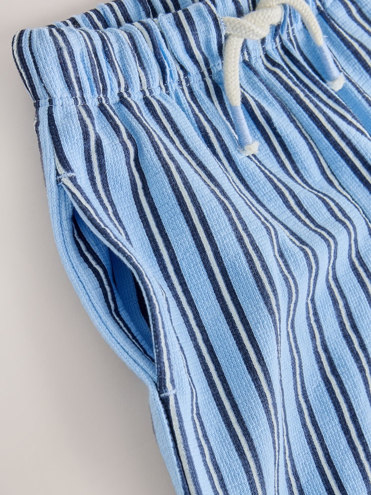 Blue Navy Stripe Textured Lightweight Joggers (3mths-7yrs) - Image 8 of 8