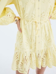 River Island Yellow Poplin Shirt Dress - Image 4 of 4