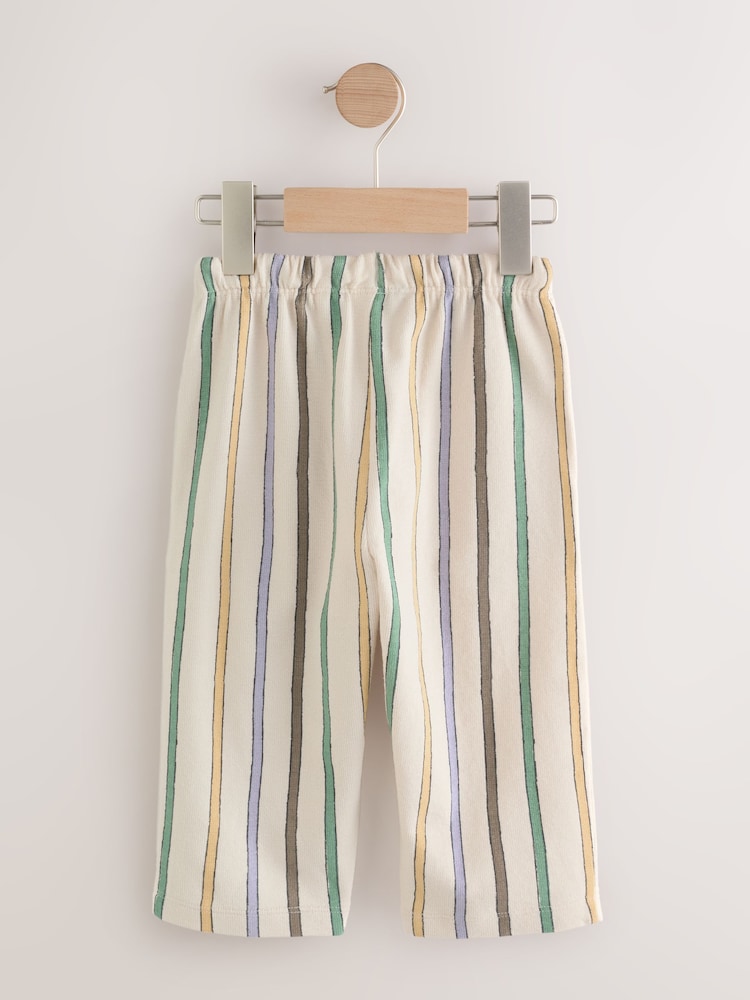 Multi Pastel Stripe Textured Lightweight Joggers (3mths-7yrs) - Image 2 of 4