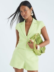 River Island Green Petite Boucle Jacket - Image 1 of 4
