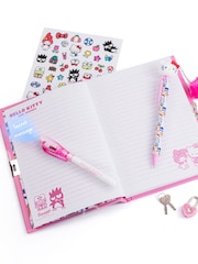 Peers Hardy Pink Hello Kitty Secret Diary With Magic Ink Pen + Topper Pen Stationery Set - Image 2 of 4