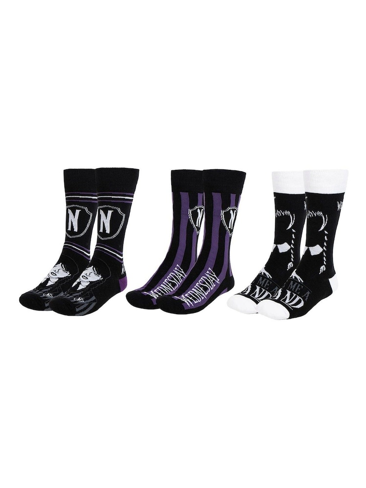 Peers Hardy Wednesday Black Socks 3 Pack - Image 1 of 5