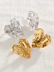 Personalised Fortune Heart Charm Earrings by Posh Totty Designs - Image 2 of 3