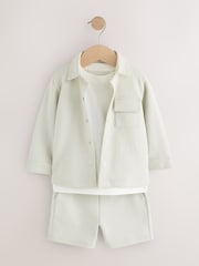 Light Grey Jersey Shirt T-Shirt and Shorts Set (3mths-7yrs) - Image 1 of 11
