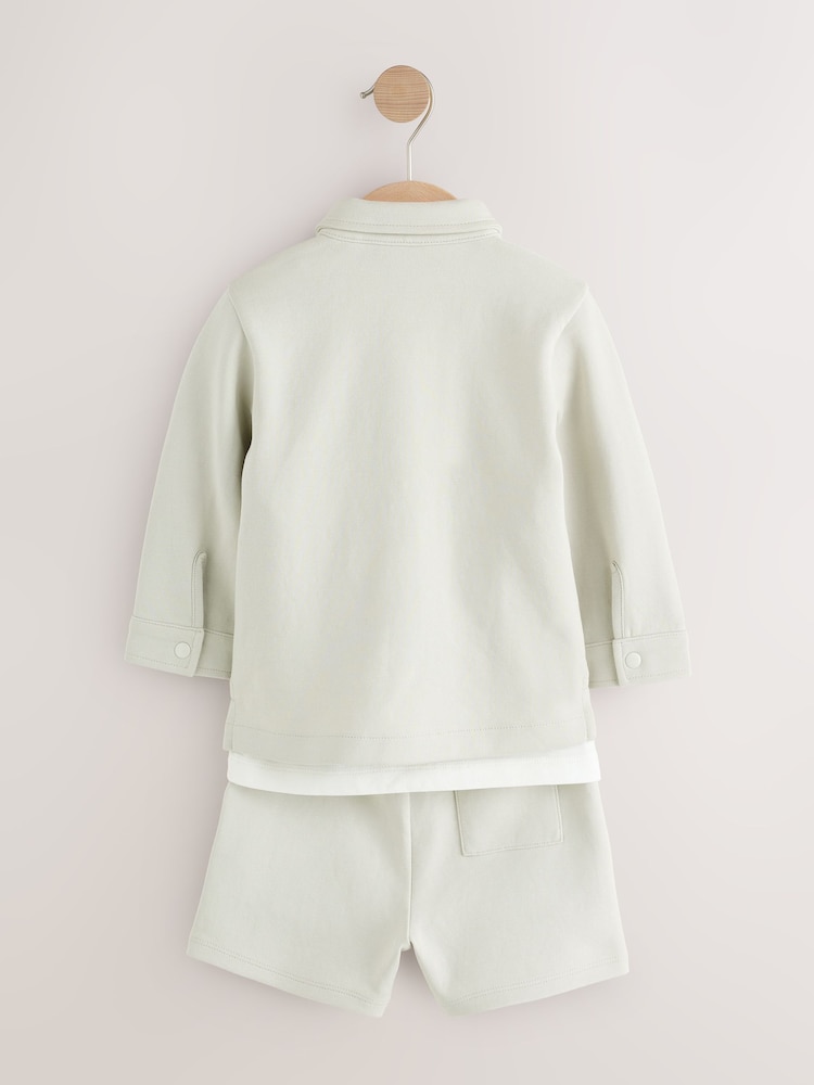 Light Grey Jersey Shirt T-Shirt and Shorts Set (3mths-7yrs) - Image 2 of 11