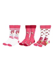 Peers Hardy Pink Toy Story Print Socks 3 Pack - Image 1 of 7