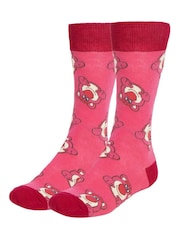 Peers Hardy Pink Toy Story Print Socks 3 Pack - Image 3 of 7