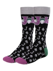 Peers Hardy Batman Joker Print Black Socks 3 Pack - Image 4 of 6