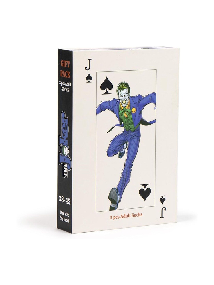 Peers Hardy Batman Joker Print Black Socks 3 Pack - Image 6 of 6
