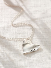 Personalised Fortune Heart Charm Necklace by Posh Totty Designs - Image 1 of 3