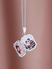 Personalised Rectangle Locket Necklace by Posh Totty Designs - Image 3 of 5