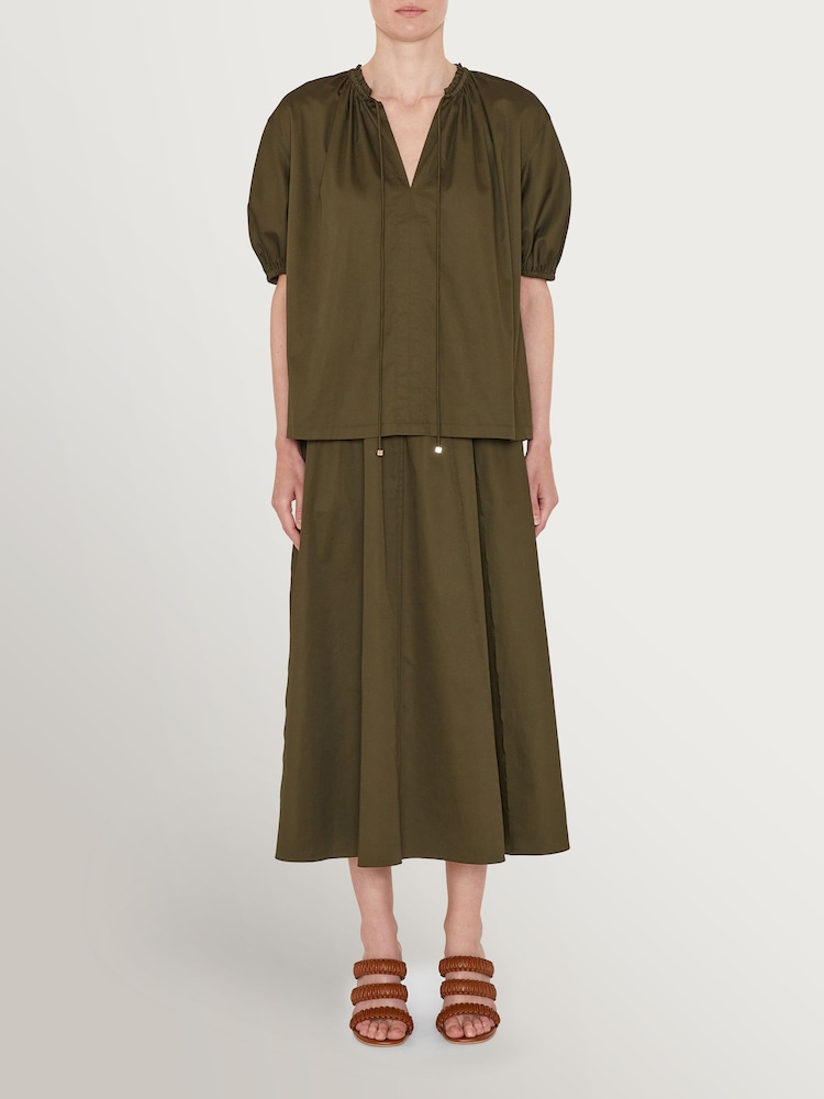 Joseph Green Nador Cotton Palm Leaf Blouse - Image 1 of 3 Joseph Green Nador Cotton Palm Leaf Blouse - Image 1 of 3