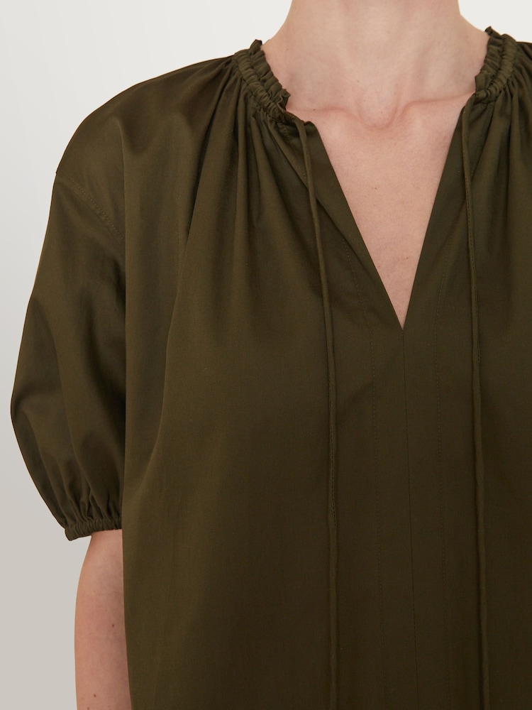 Joseph Green Nador Cotton Palm Leaf Blouse - Image 3 of 3 Joseph Green Nador Cotton Palm Leaf Blouse - Image 3 of 3