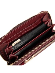 Dune London Red Kelbey Zip Around Long Purse - Image 2 of 5