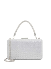 Dune London Silver Slim Beaut Hard Clutch - Image 1 of 5