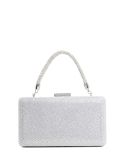 Dune London Silver Slim Beaut Hard Clutch - Image 2 of 5