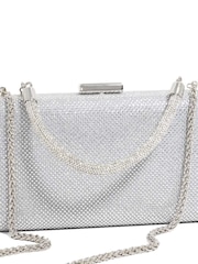 Dune London Silver Slim Beaut Hard Clutch - Image 3 of 5