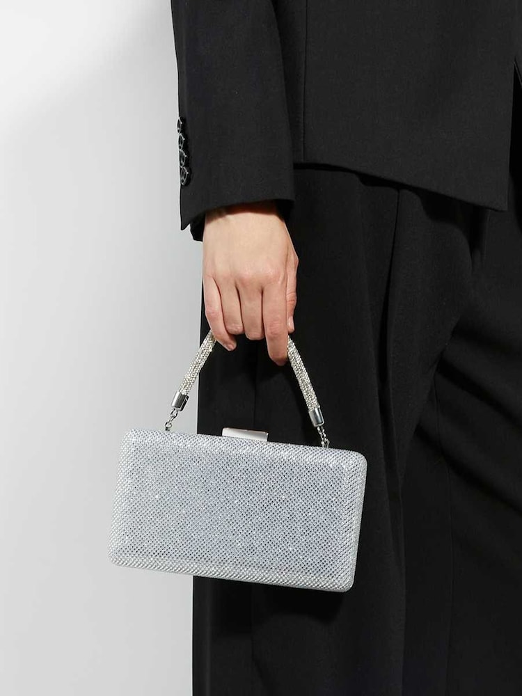Dune London Silver Slim Beaut Hard Clutch - Image 5 of 5 Dune London Silver Slim Beaut Hard Clutch - Image 5 of 5