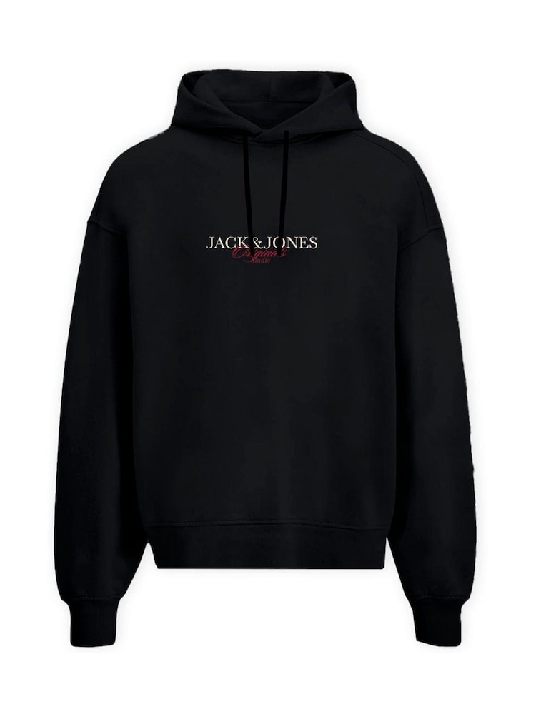 JACK & JONES Black 2 Pack Logo Hoodies - Image 3 of 3