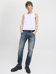 JACK & JONES Blue Mike Fox Tapered Fit Jeans - Image 3 of 7