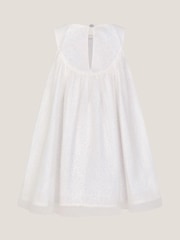 Monsoon Natural Baby Aria Floral Print Broderie Dress - Image 3 of 4