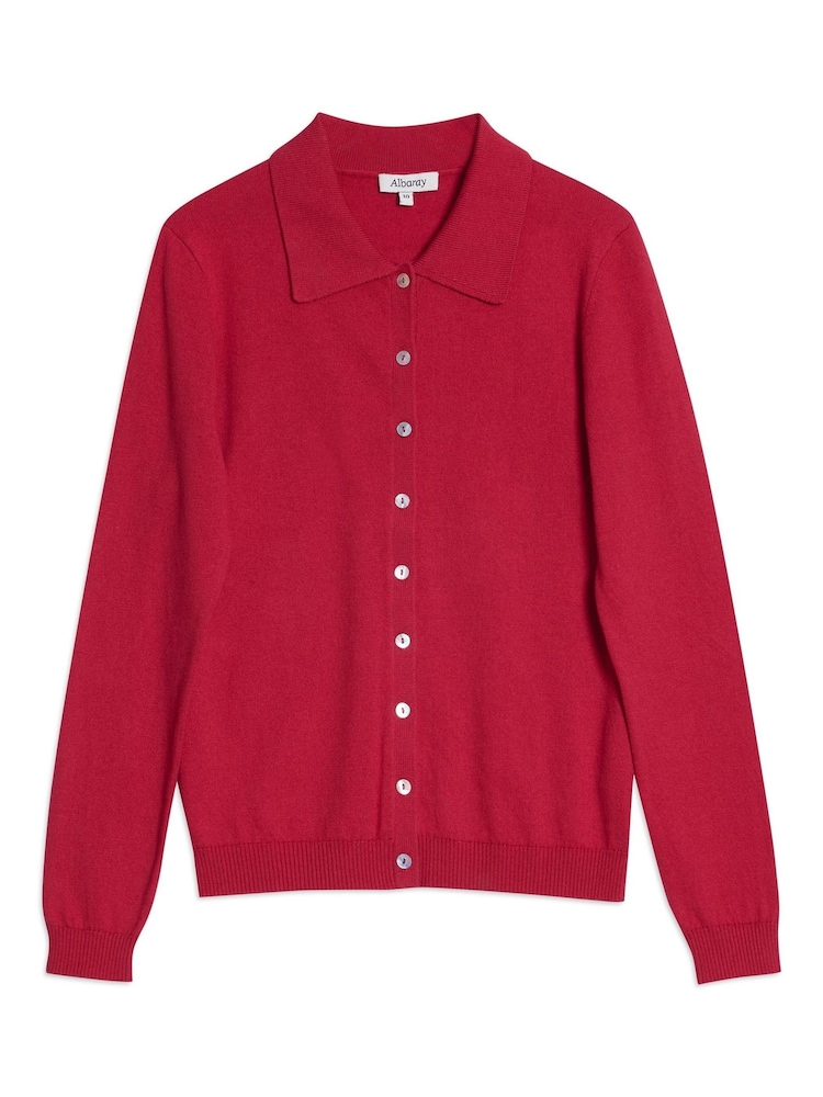 Albaray Red Button Through Polo Top - Image 5 of 5 Albaray Red Button Through Polo Top - Image 5 of 5