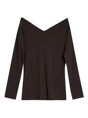 Albaray V Bardot Brown Top - Image 4 of 4